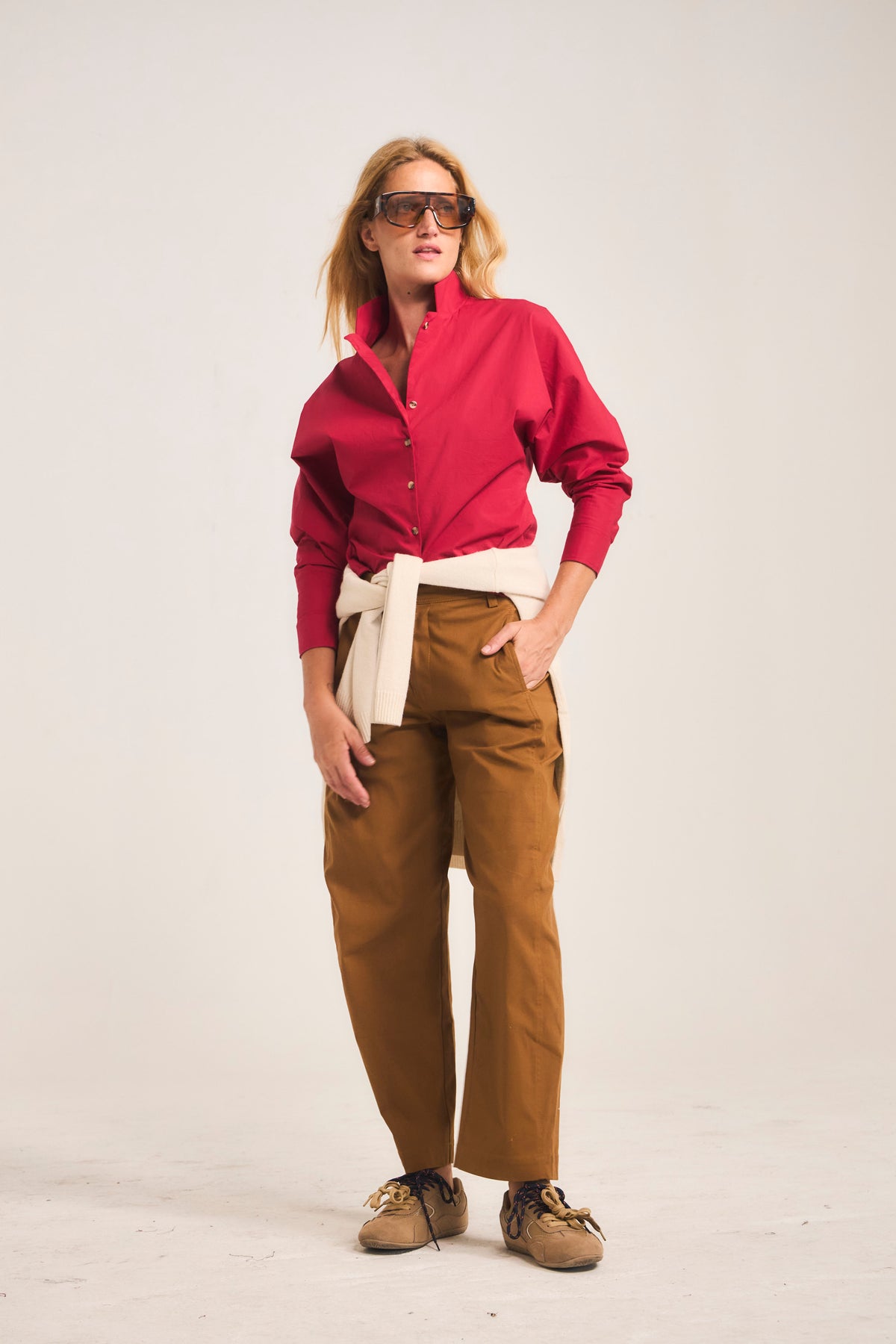 Eveille 100% Cotton Camel Trousers