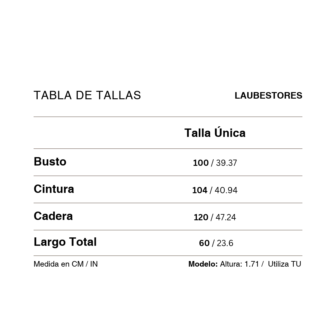 Tabla de tallas