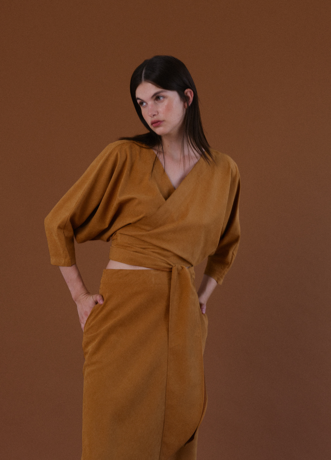 Falda Apate Camel